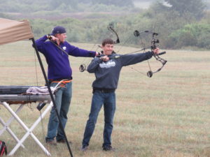 Gaige showing archery